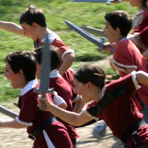 Emilia_Piacenza_Gropparello_Castle_Kids_Playing